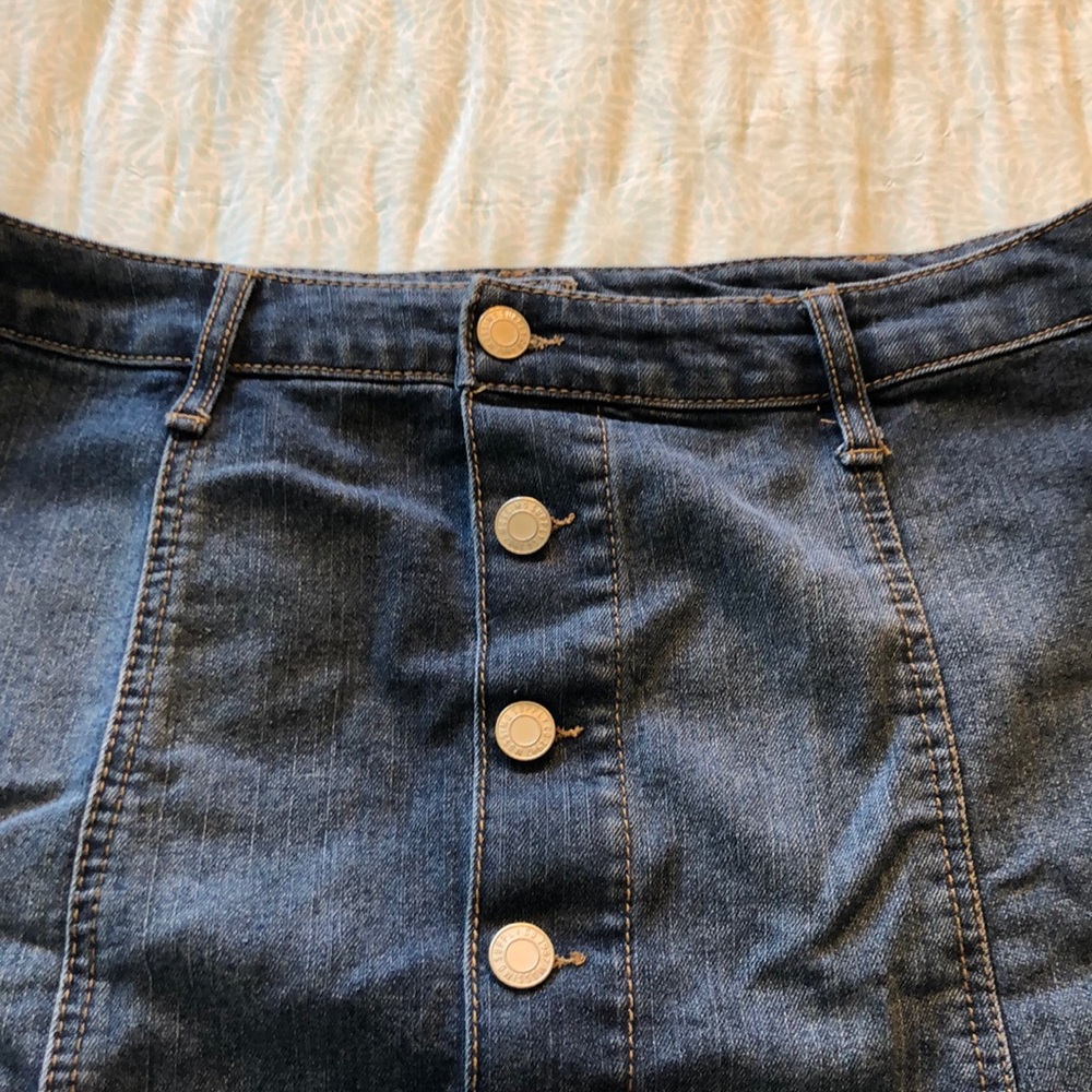 Blue Denim Skirt - Picture 4 of 6